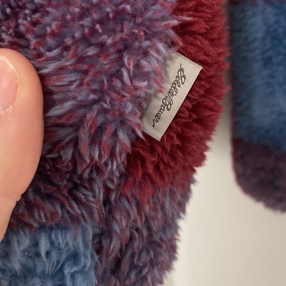 Eddie Bauer checkered faux furry material pullover. - Picture 10 of 11